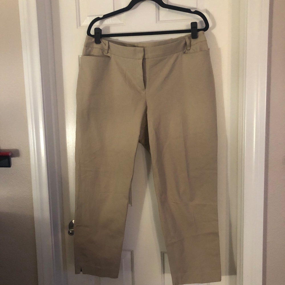 Lane Bryant Cropped Khaki Pants